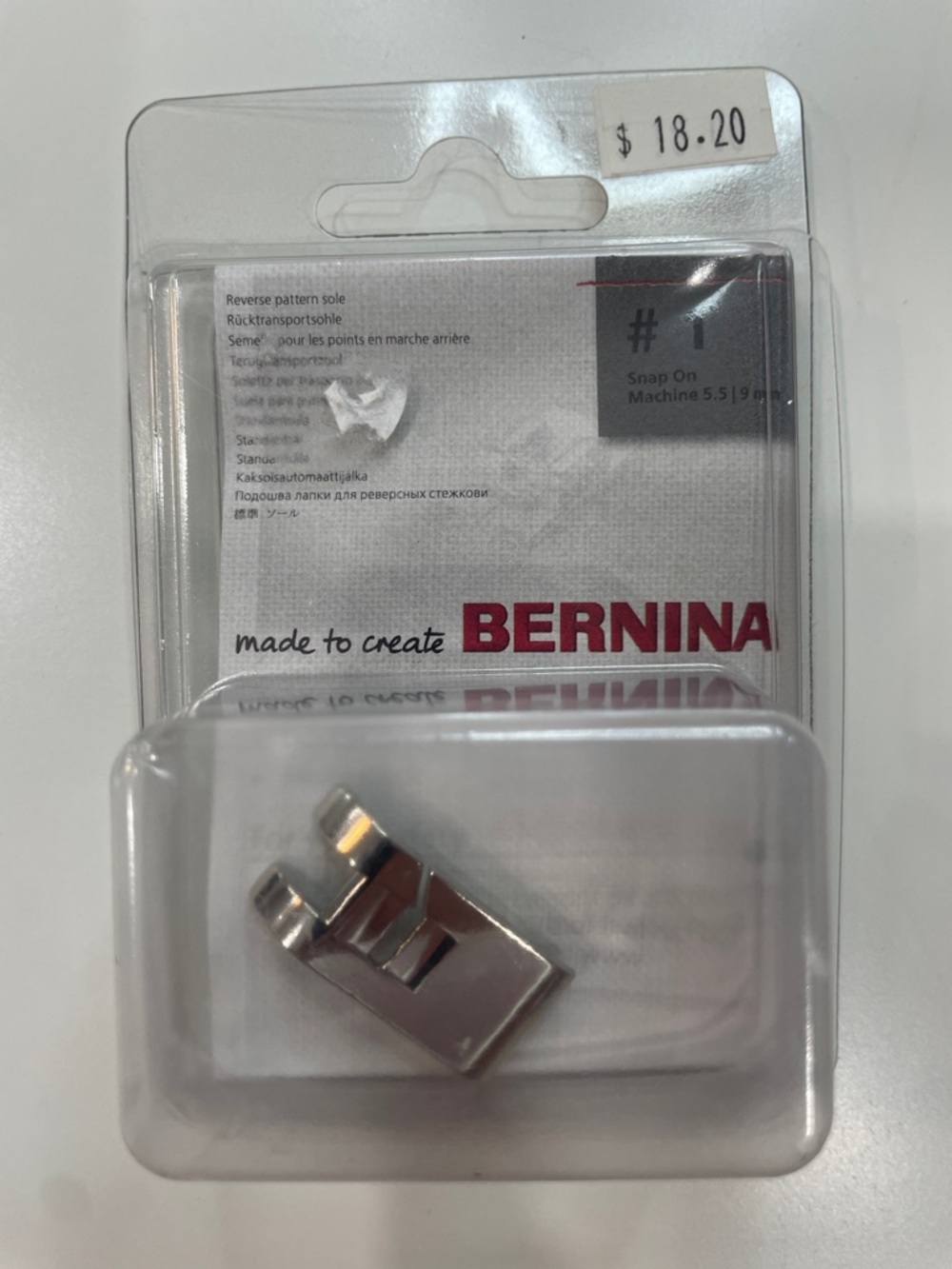 BERNINA Snap-On Sewing Machine #1 - Reverse Pattern Sole